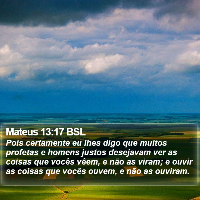 Mateus 13:17 BSL Bible Study