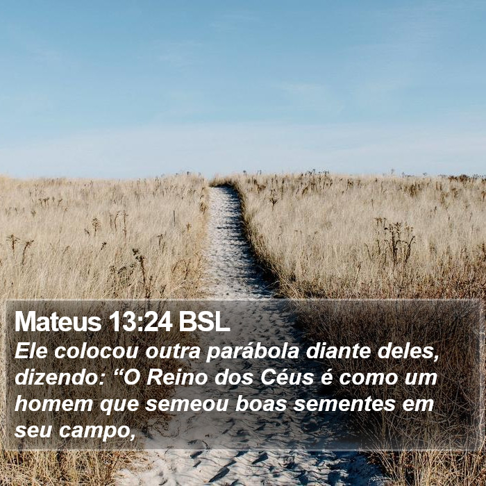 Mateus 13:24 BSL Bible Study