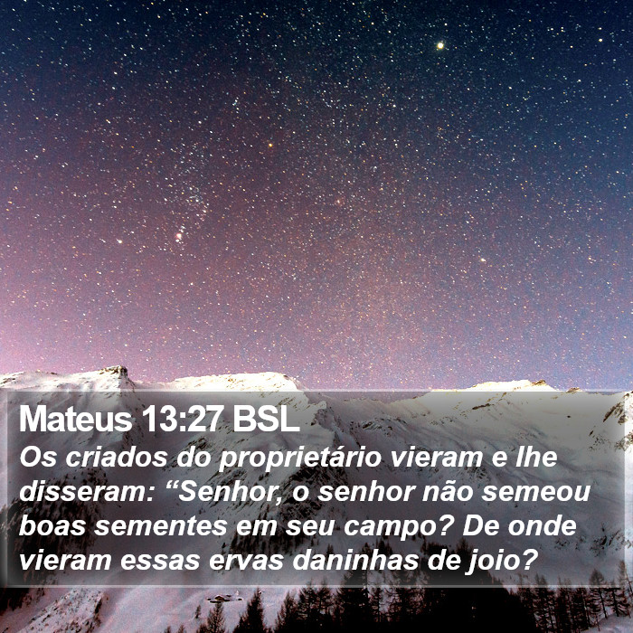 Mateus 13:27 BSL Bible Study