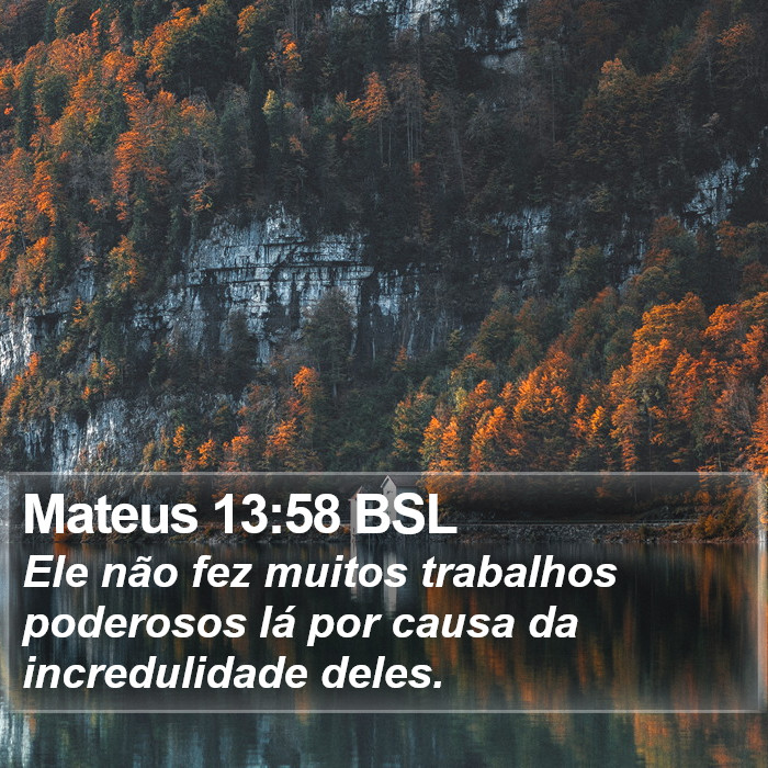 Mateus 13:58 BSL Bible Study