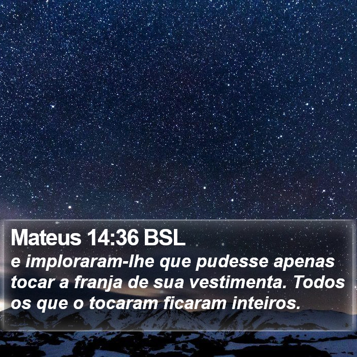 Mateus 14:36 BSL Bible Study
