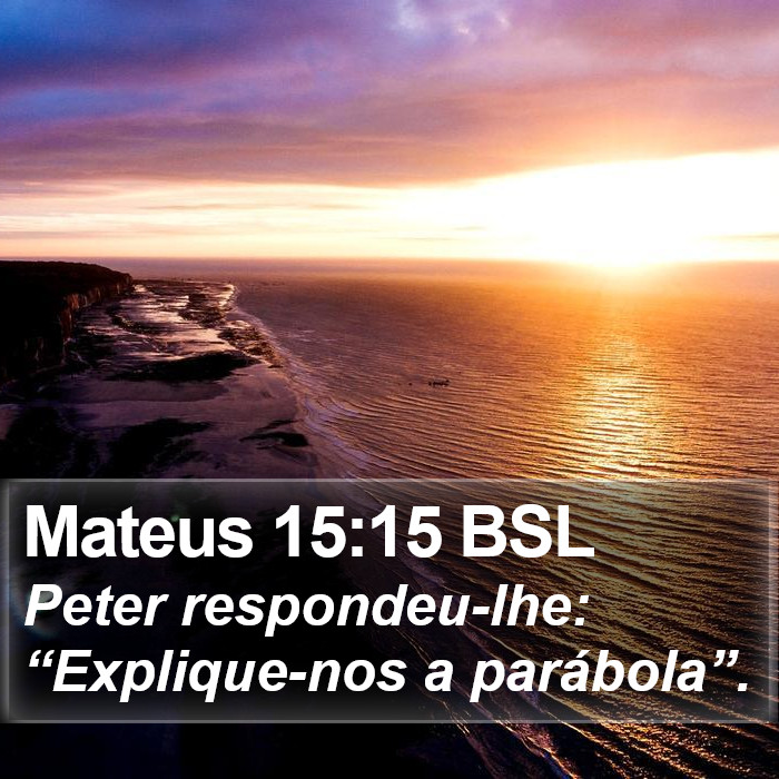 Mateus 15:15 BSL Bible Study