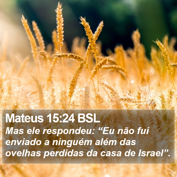 Mateus 15:24 BSL Bible Study