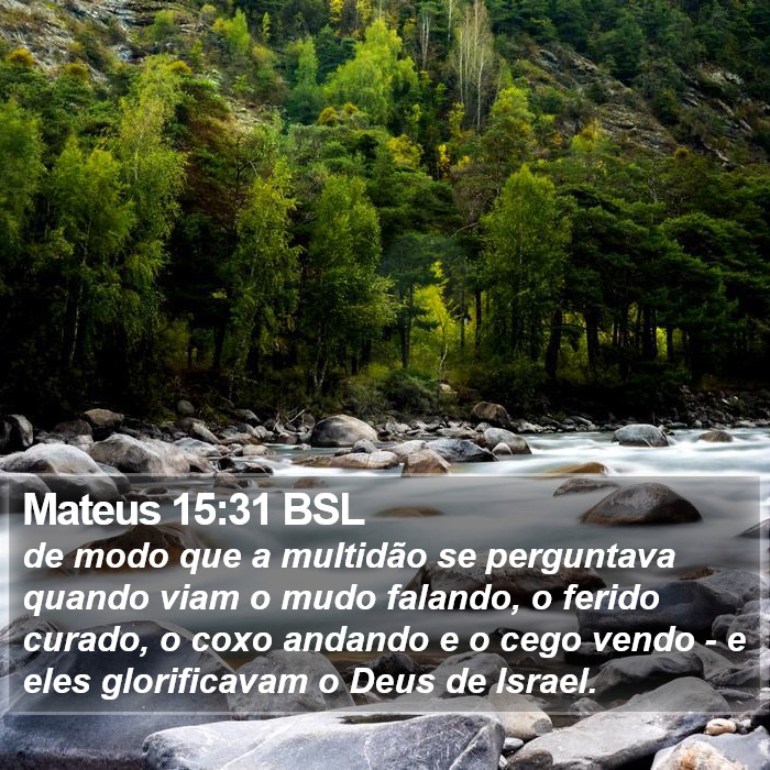 Mateus 15:31 BSL Bible Study