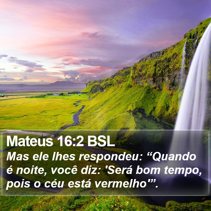 Mateus 16:2 BSL Bible Study