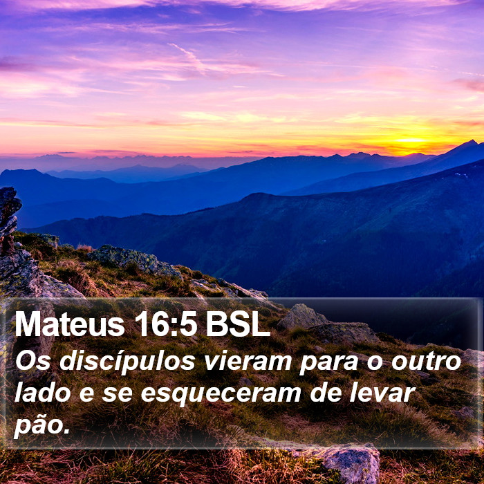 Mateus 16:5 BSL Bible Study