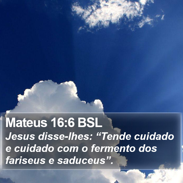 Mateus 16:6 BSL Bible Study