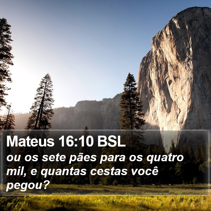 Mateus 16:10 BSL Bible Study