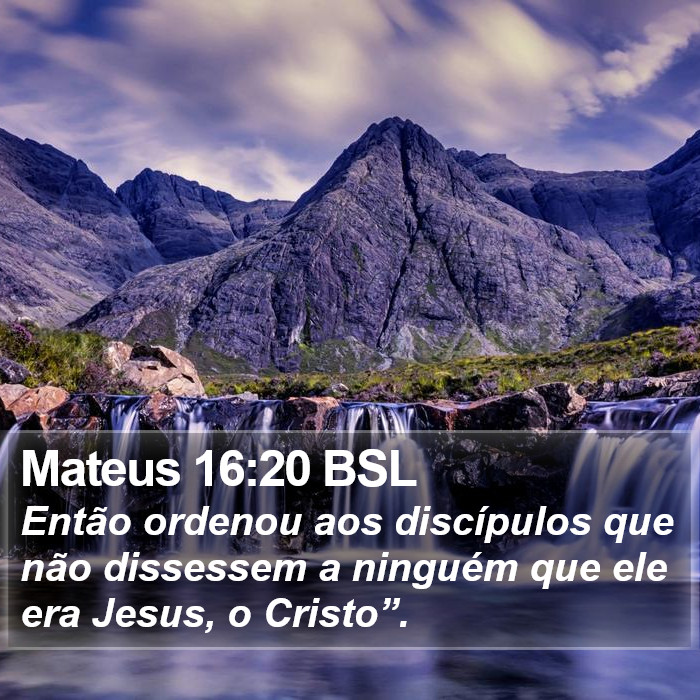 Mateus 16:20 BSL Bible Study