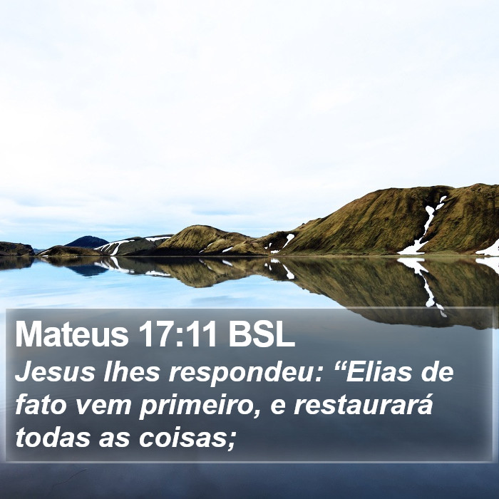 Mateus 17:11 BSL Bible Study
