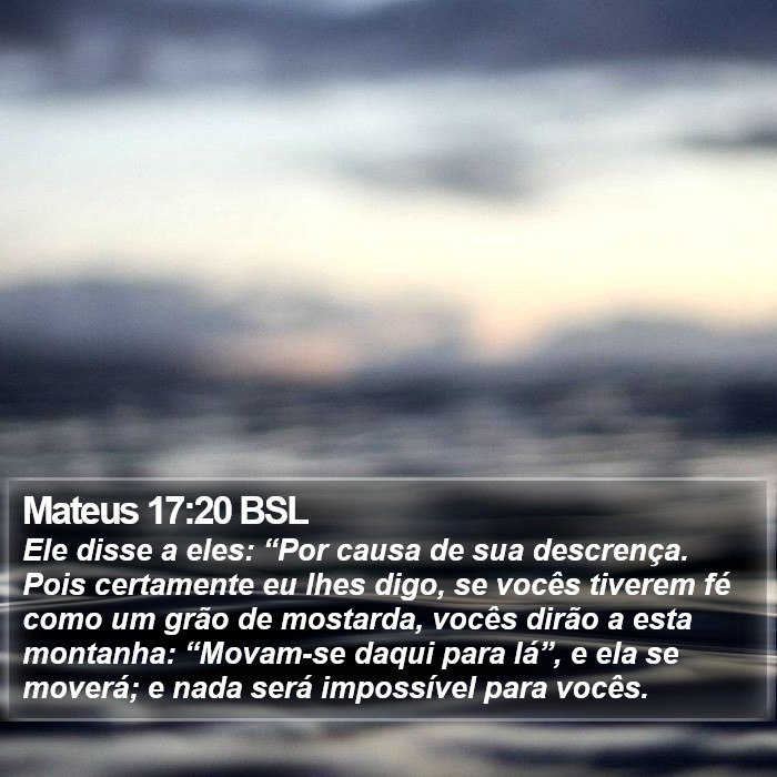 Mateus 17:20 BSL Bible Study
