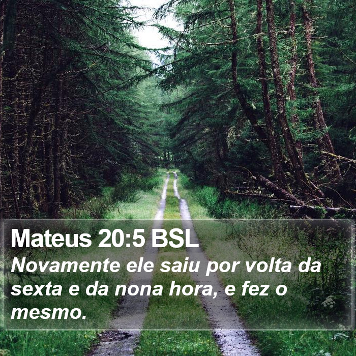 Mateus 20:5 BSL Bible Study