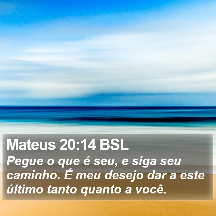 Mateus 20:14 BSL Bible Study