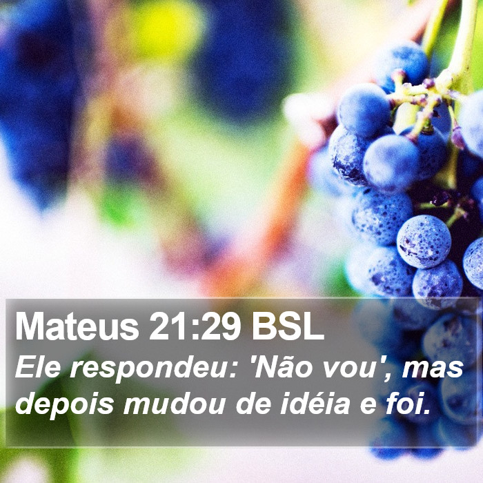 Mateus 21:29 BSL Bible Study