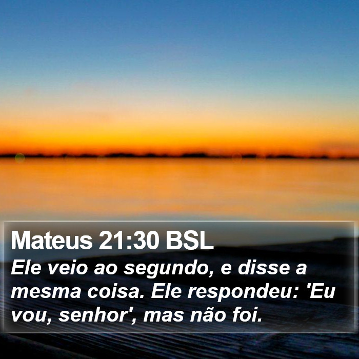 Mateus 21:30 BSL Bible Study