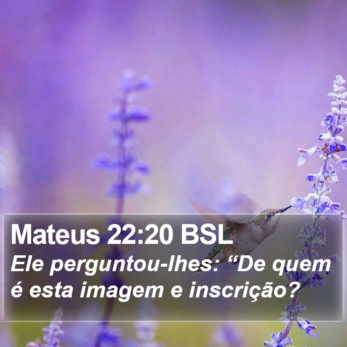 Mateus 22:20 BSL Bible Study