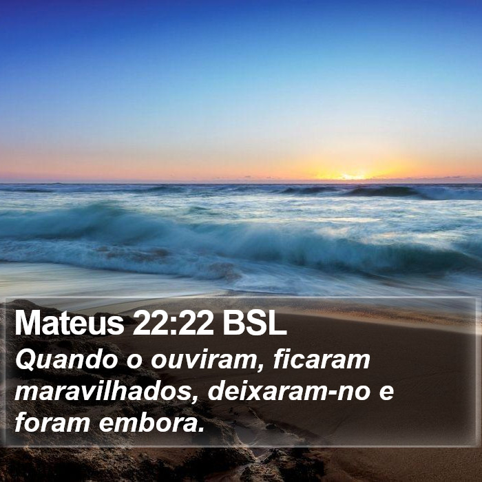 Mateus 22:22 BSL Bible Study