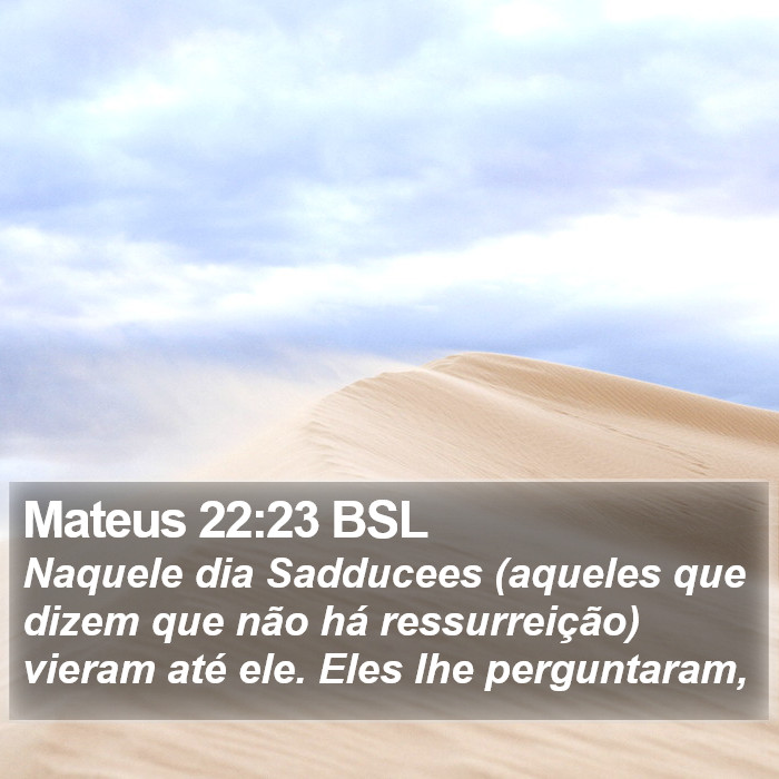 Mateus 22:23 BSL Bible Study