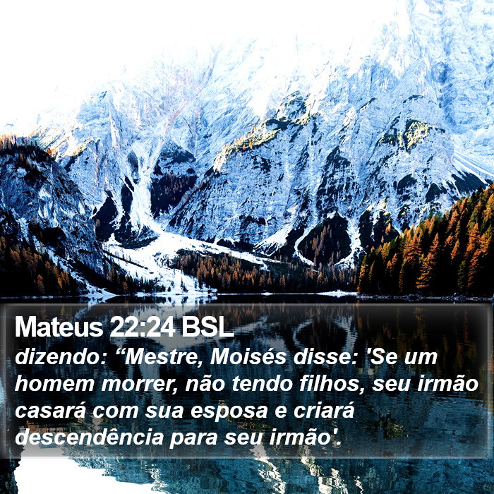 Mateus 22:24 BSL Bible Study