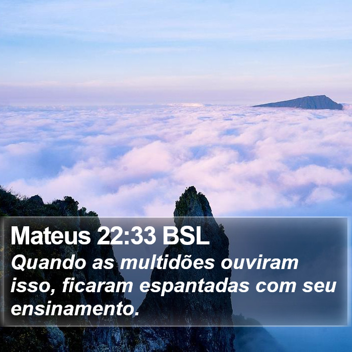 Mateus 22:33 BSL Bible Study