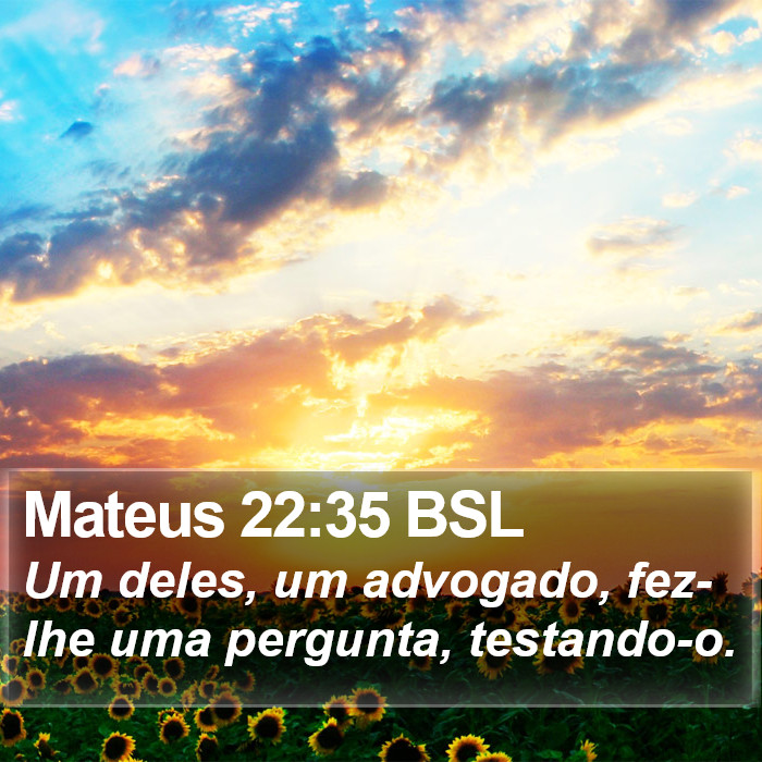 Mateus 22:35 BSL Bible Study
