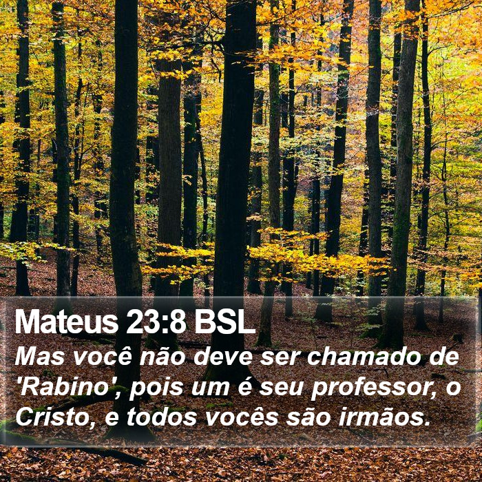 Mateus 23:8 BSL Bible Study