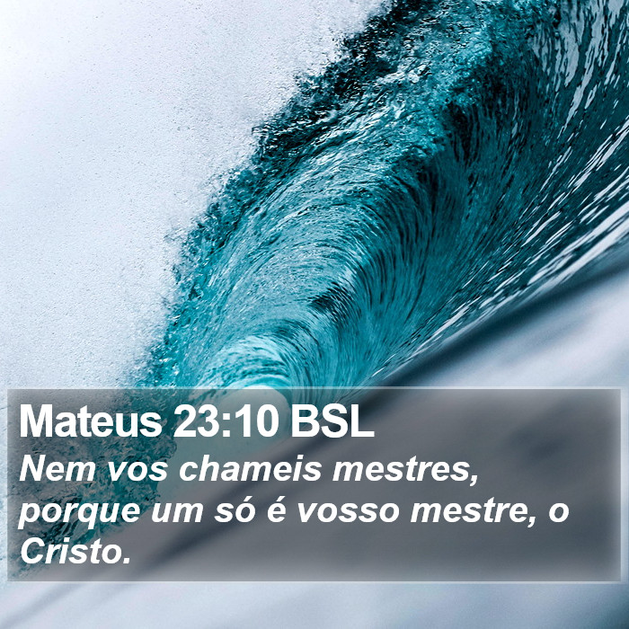 Mateus 23:10 BSL Bible Study