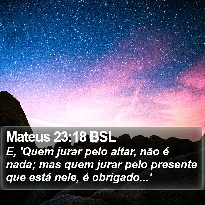 Mateus 23:18 BSL Bible Study