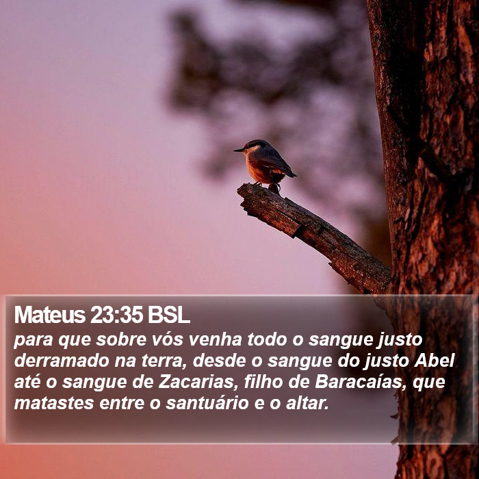 Mateus 23:35 BSL Bible Study