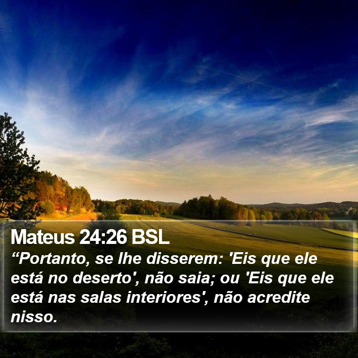 Mateus 24:26 BSL Bible Study