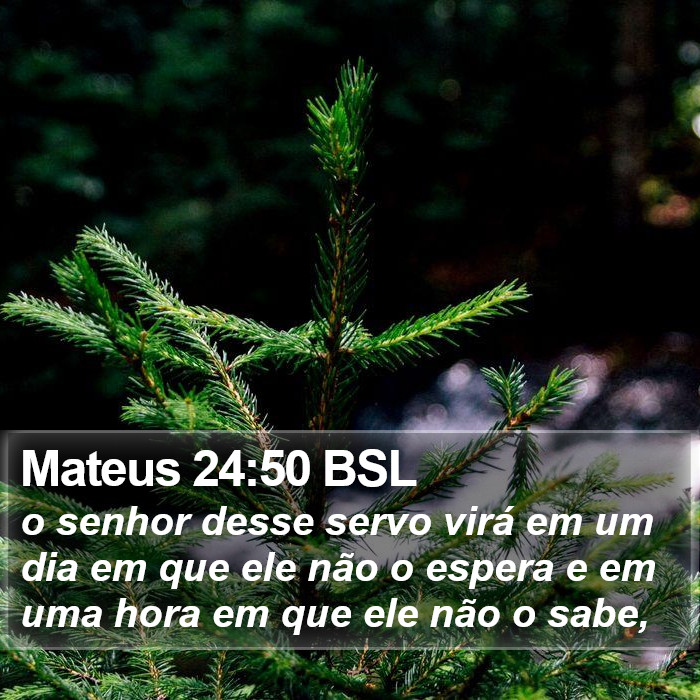 Mateus 24:50 BSL Bible Study