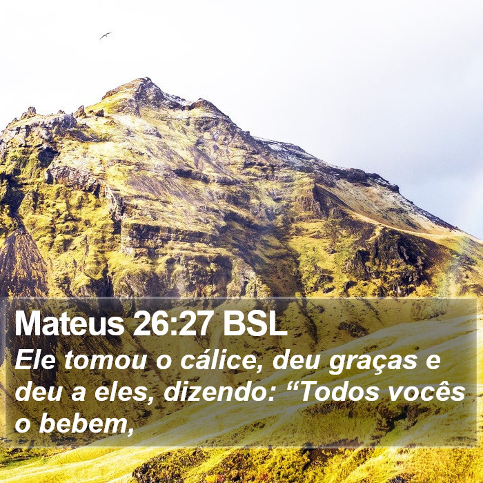 Mateus 26:27 BSL Bible Study