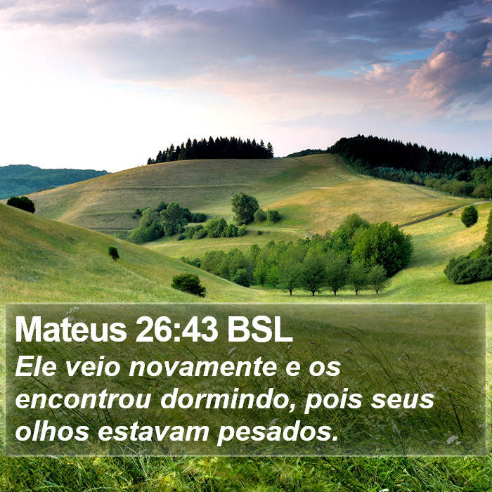 Mateus 26:43 BSL Bible Study