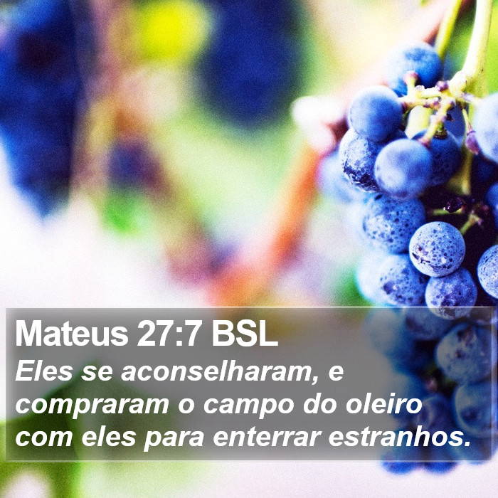 Mateus 27:7 BSL Bible Study