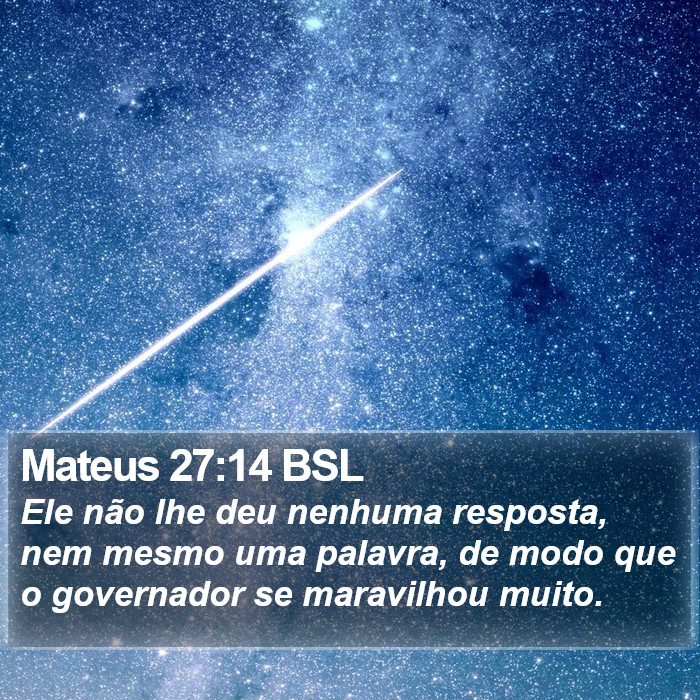 Mateus 27:14 BSL Bible Study