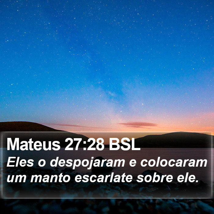 Mateus 27:28 BSL Bible Study