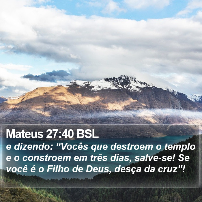 Mateus 27:40 BSL Bible Study