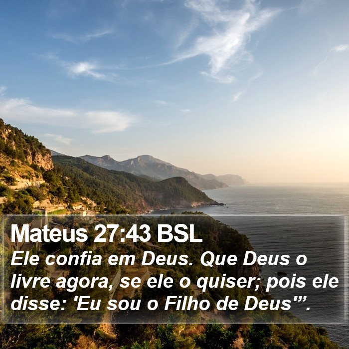 Mateus 27:43 BSL Bible Study