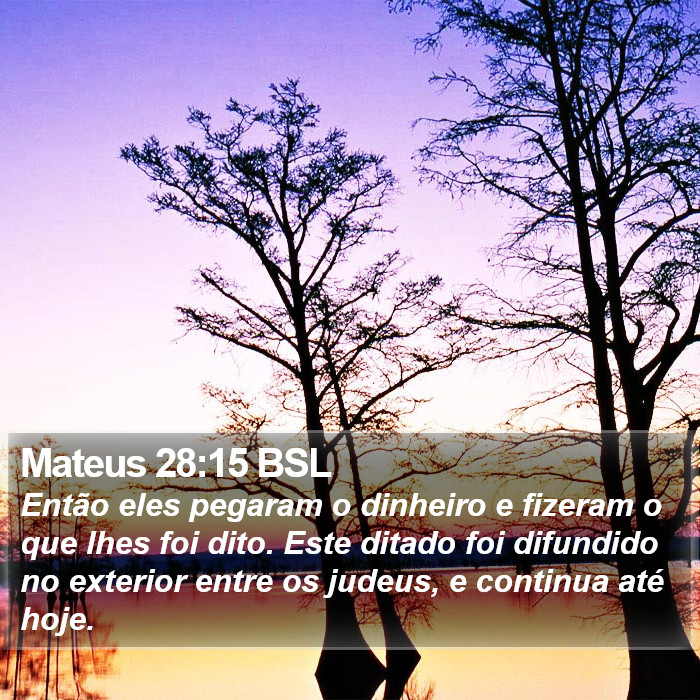 Mateus 28:15 BSL Bible Study