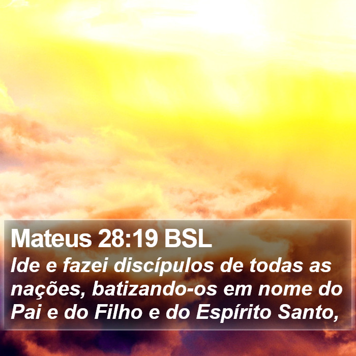 Mateus 28:19 BSL Bible Study