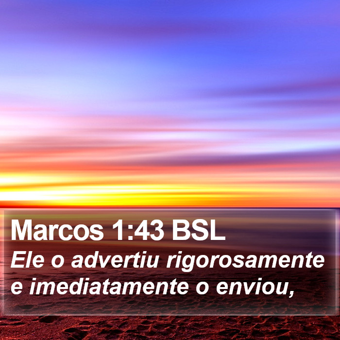 Marcos 1:43 BSL Bible Study