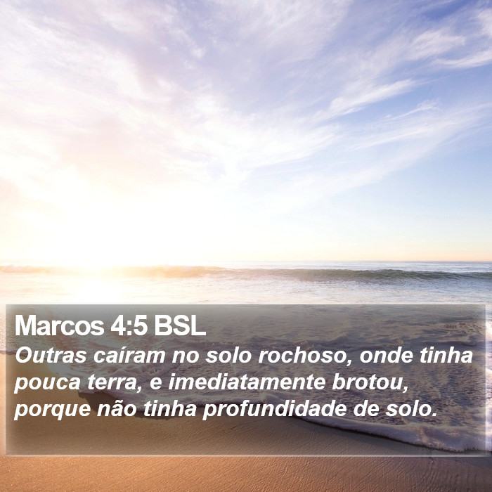 Marcos 4:5 BSL Bible Study