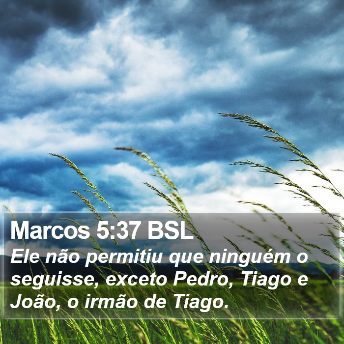 Marcos 5:37 BSL Bible Study