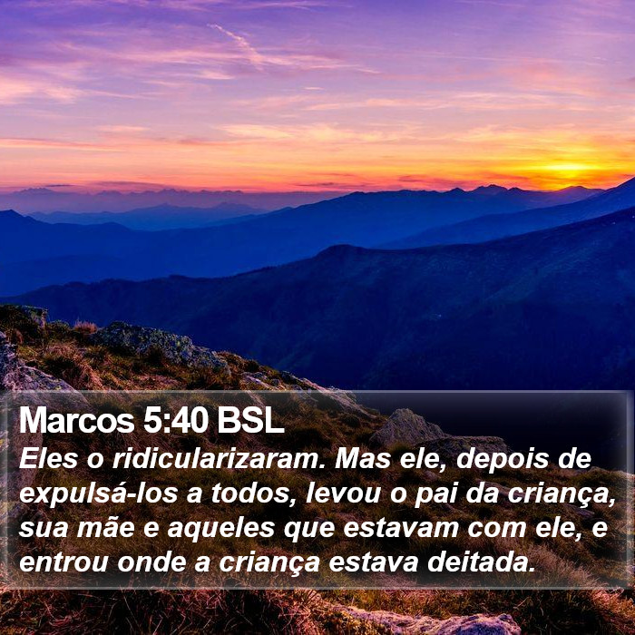 Marcos 5:40 BSL Bible Study