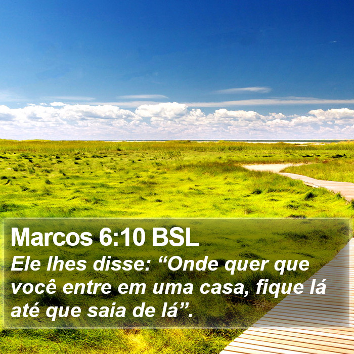 Marcos 6:10 BSL Bible Study