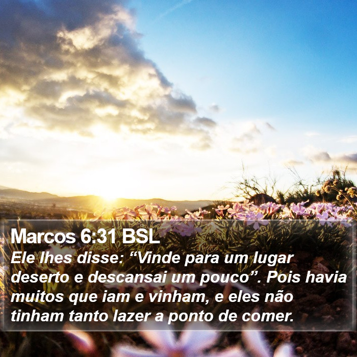 Marcos 6:31 BSL Bible Study