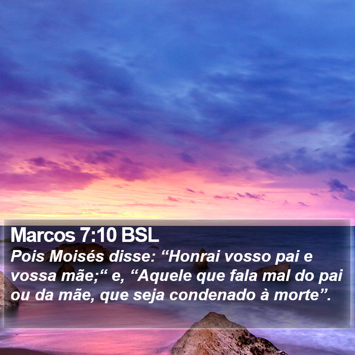 Marcos 7:10 BSL Bible Study