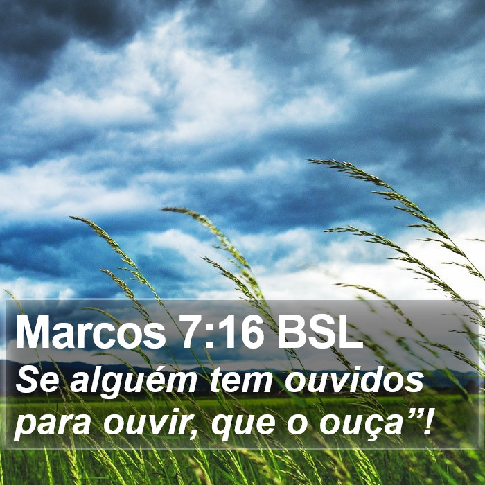 Marcos 7:16 BSL Bible Study