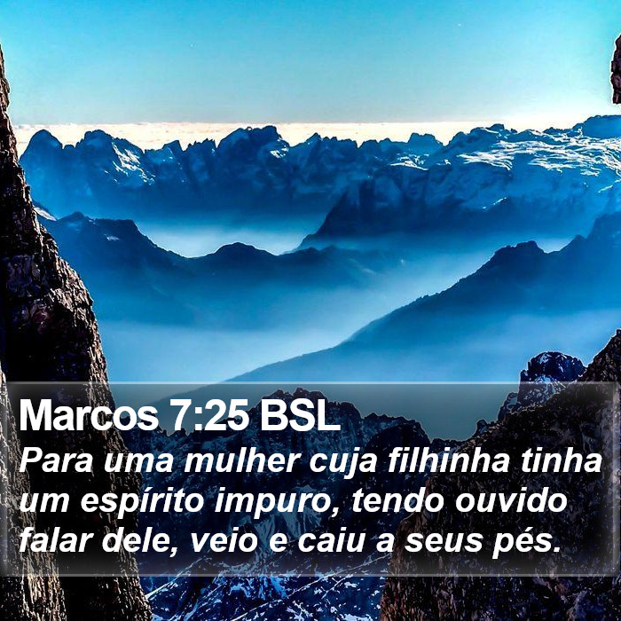 Marcos 7:25 BSL Bible Study