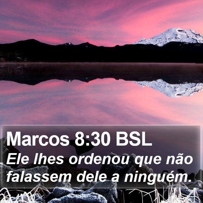 Marcos 8:30 BSL Bible Study